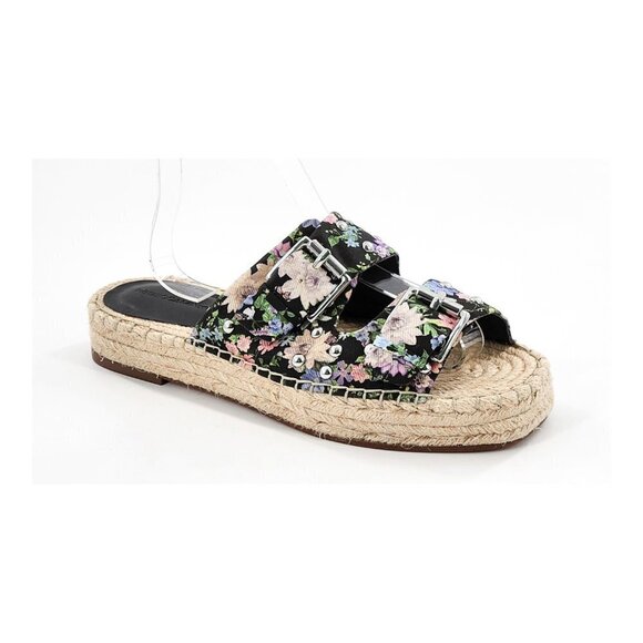 REBECCA MINKOFF Jodi NWOB Floral Studs Platform Espadrille Sandals Slide - Picture 5 of 11